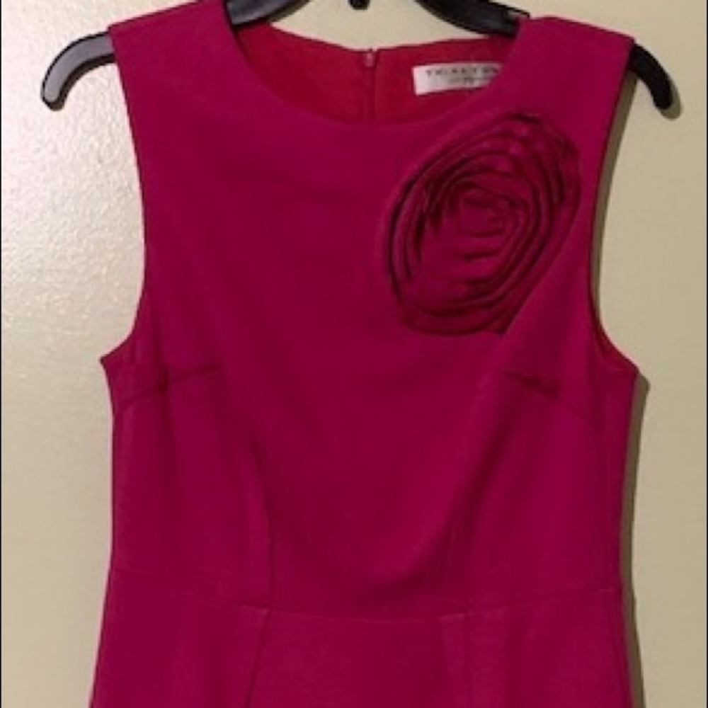 Trina Turk. Romanced Solid Pink Ponte Dress